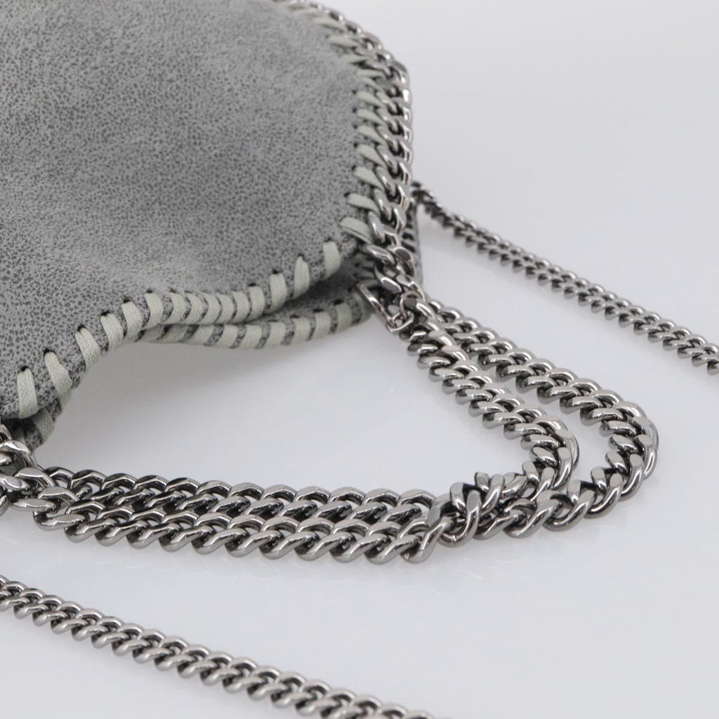 Stella McCartney Chain Falabella Bag Suede 2way Gray Gold 512064 Auth 213160V