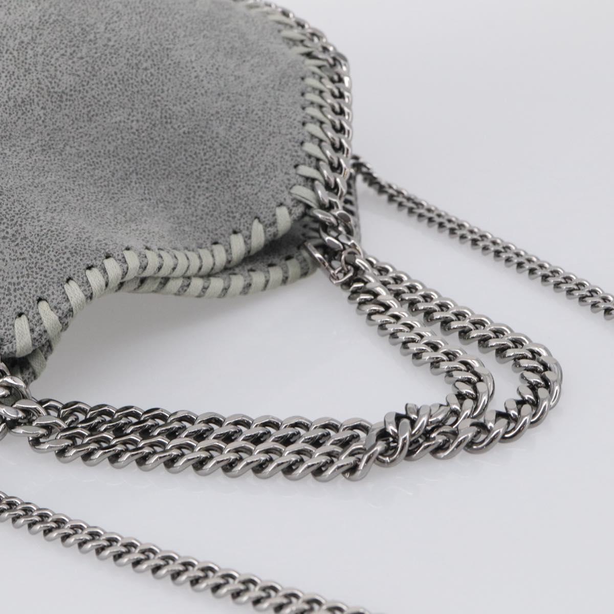Stella McCartney Chain Falabella Bag Suede 2way Gray Gold 512064 Auth 213160V