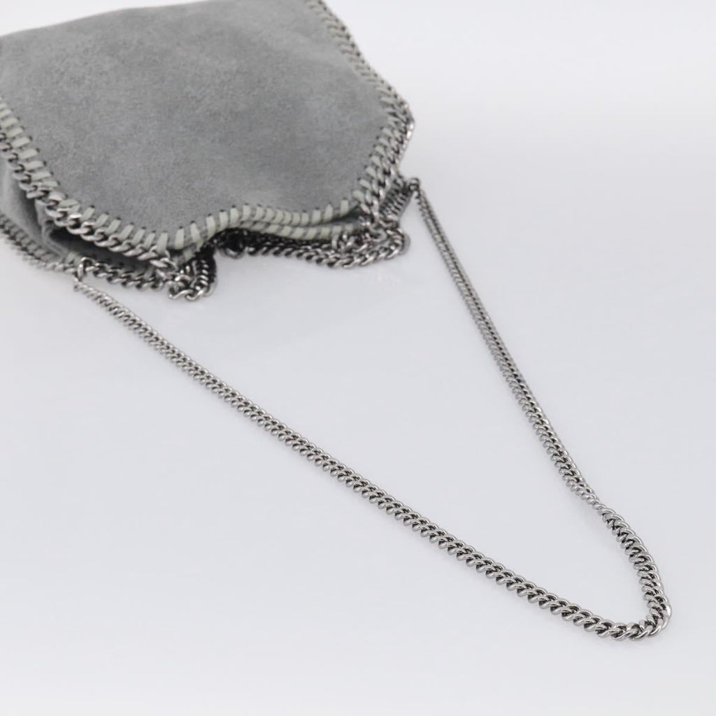 Stella McCartney Chain Falabella Bag Suede 2way Gray Gold 512064 Auth 213160V
