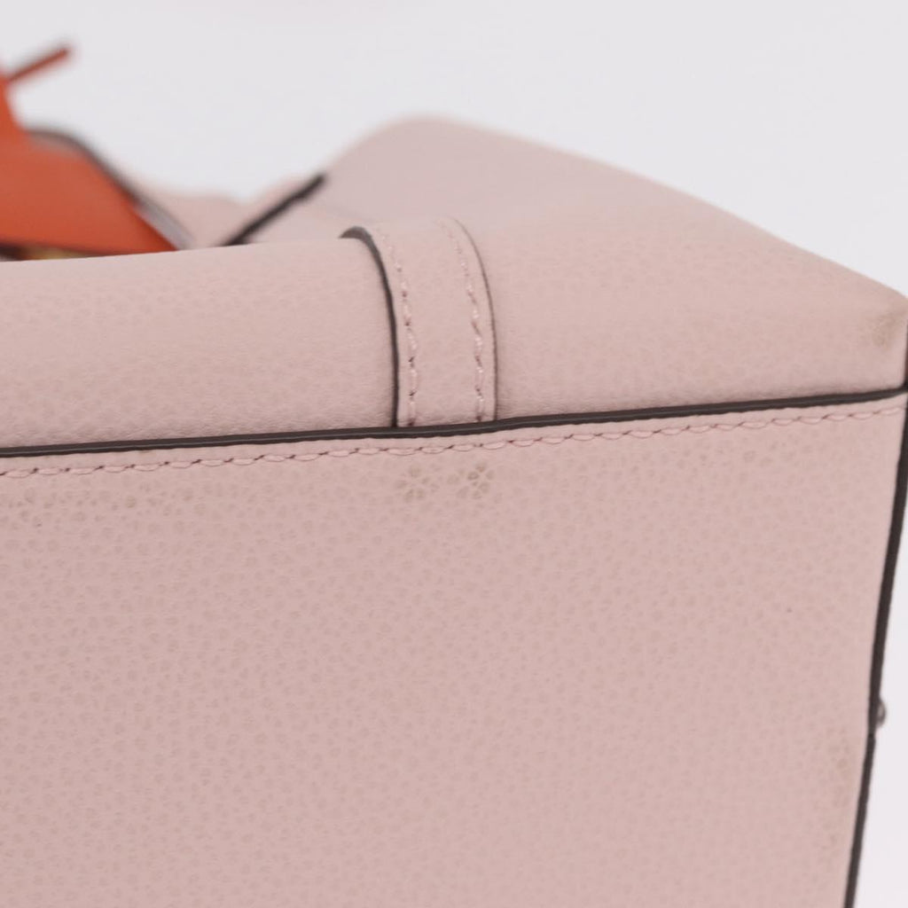 Tory Burch Perry Small Triple Compartment Bag Leather 2way Pink Auth 213162A