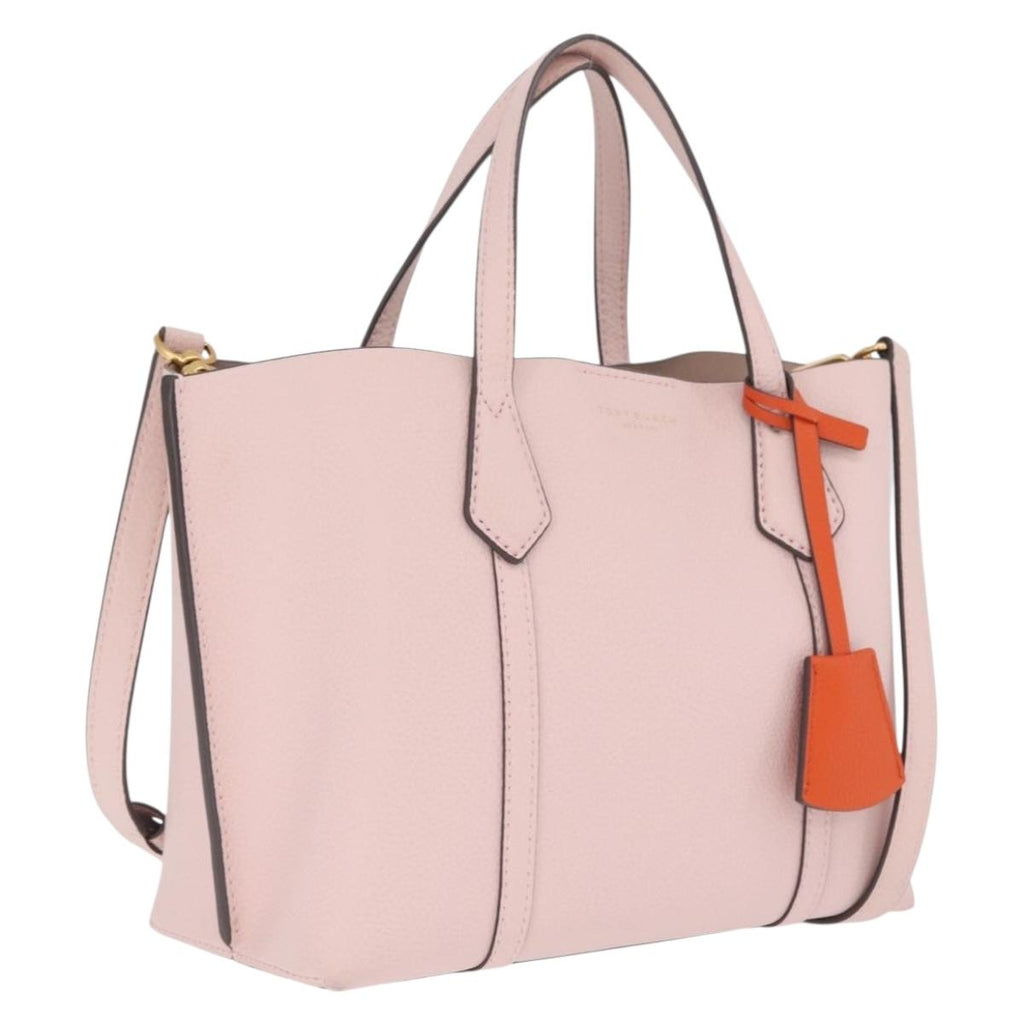 Tory Burch Perry Small Triple Compartment Bag Leather 2way Pink Auth 213162A