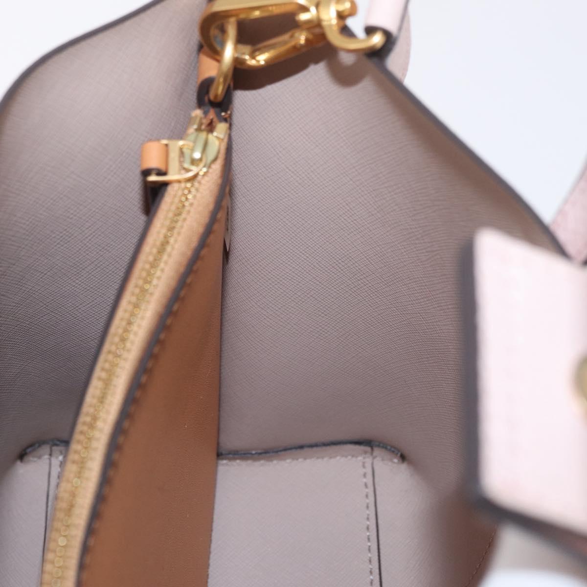 Tory Burch Perry Small Triple Compartment Bag Leather 2way Pink Auth 213162A