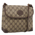 GUCCI GG Supreme Shoulder Bag PVC Beige Gold 007 123 0087 Auth 213180