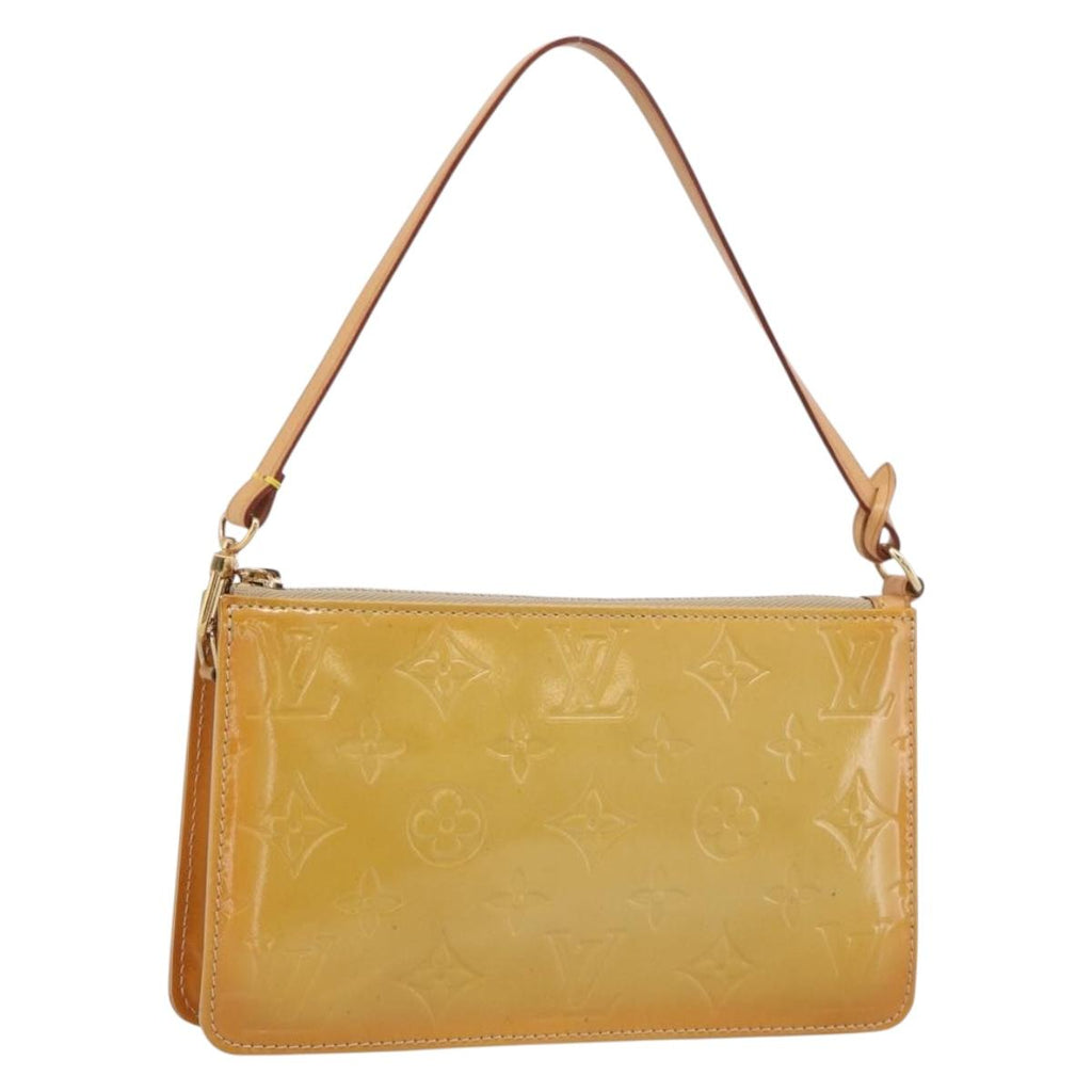 LOUIS VUITTON Monogram Vernis Lexington Pouch Beige M91010 LV Auth 213424A