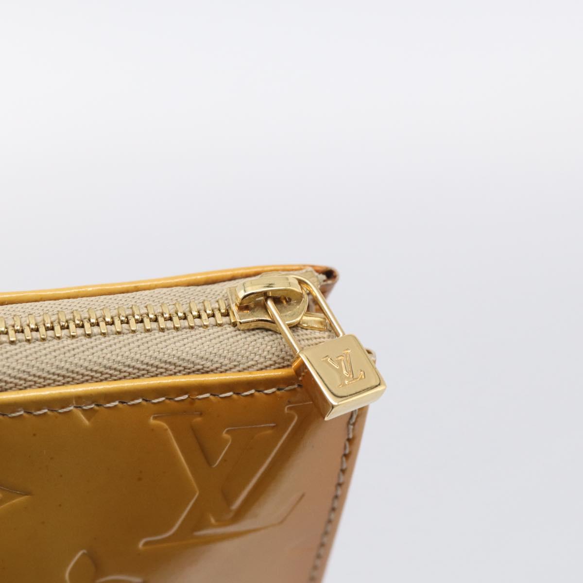 LOUIS VUITTON Monogram Vernis Lexington Pouch Beige M91010 LV Auth 213424A