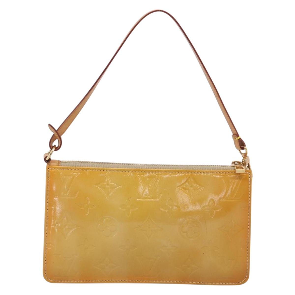 LOUIS VUITTON Monogram Vernis Lexington Pouch Beige M91010 LV Auth 213424A