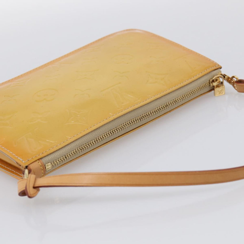 LOUIS VUITTON Monogram Vernis Lexington Pouch Beige M91010 LV Auth 213424A