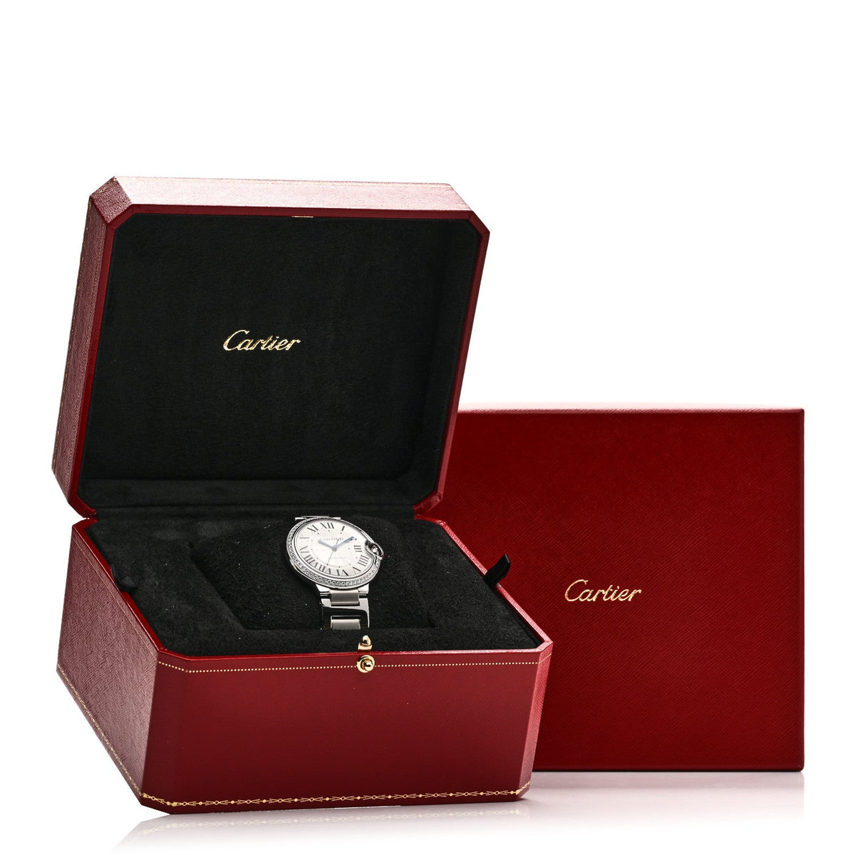 Stainless Steel Diamond Bezel 36mm Ballon Bleu De Cartier Automatic Watch