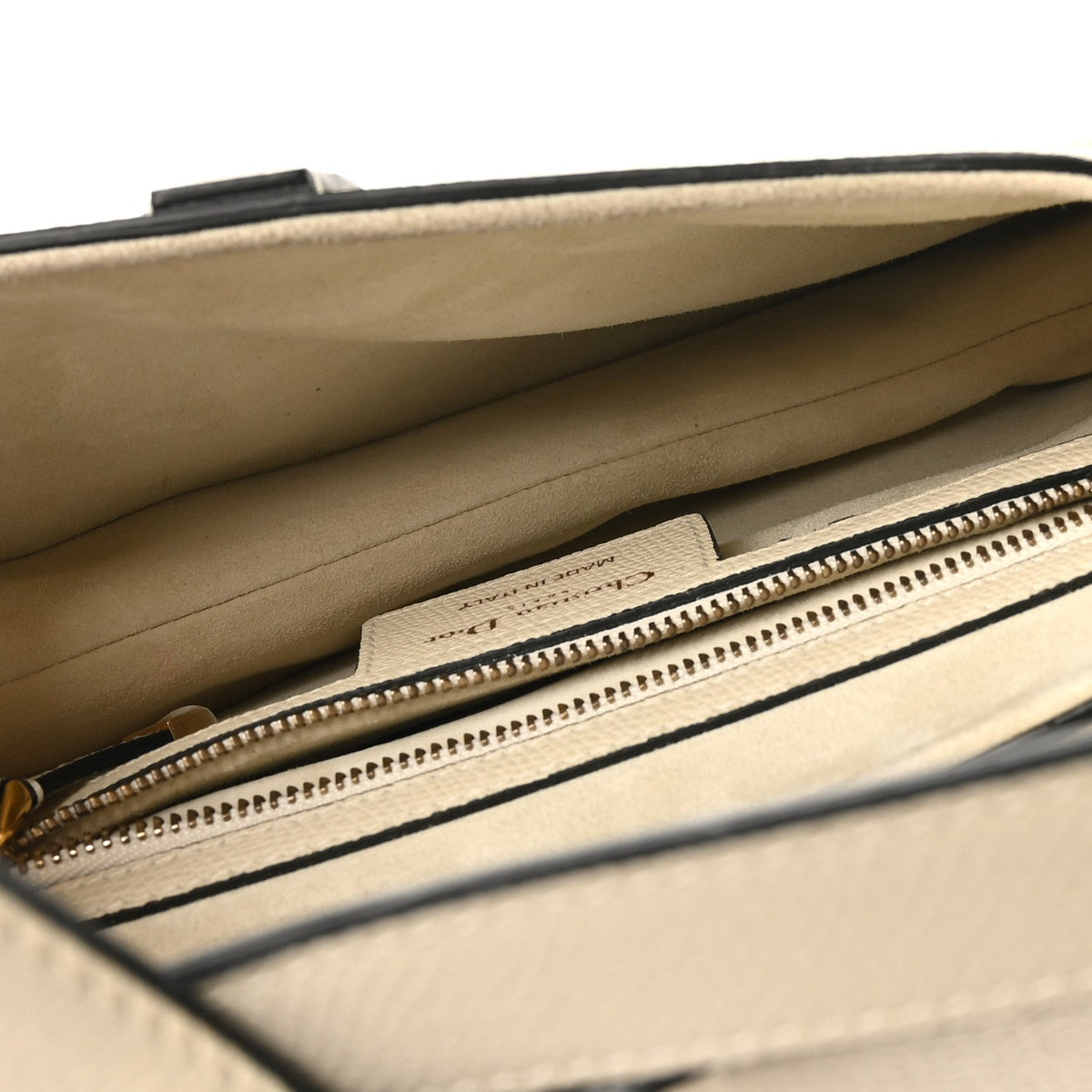 Grained Calfskin Saddle Bag White