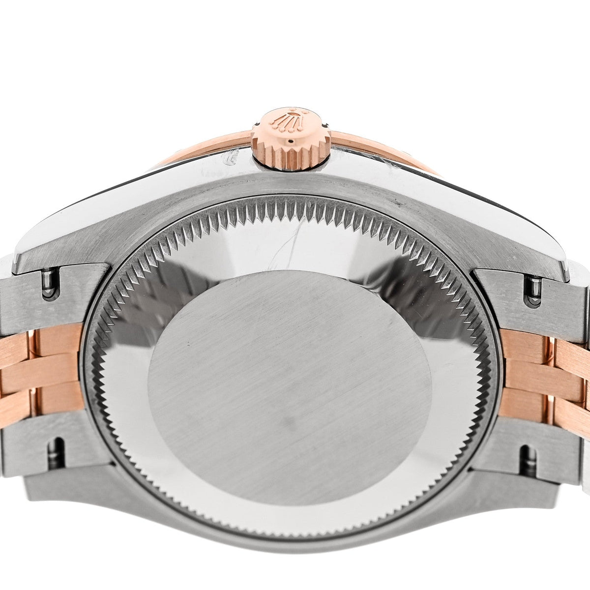 Stainless Steel 18K Everose Gold Diamond 31mm Oyster Perpetual Datejust Watch Black Roman 278341RBR