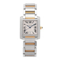 Stainless Steel 18K Yellow Gold 28mm Tank Francaise Automatic Watch