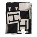 Wool Cashmere Avalon Blanket Ecru Gris Fonce