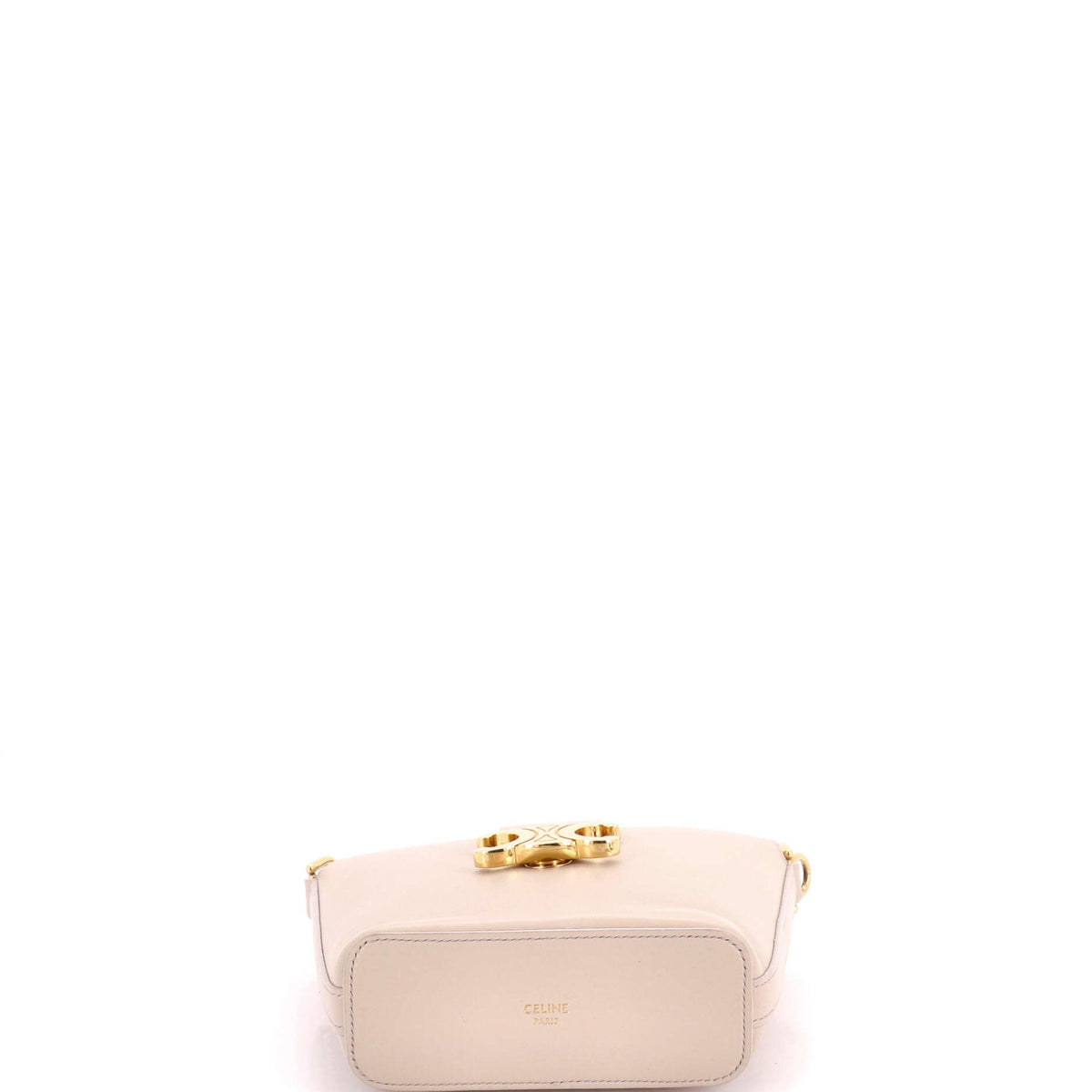 Triomphe Top Handle Slim Bucket Bag Leather Mini