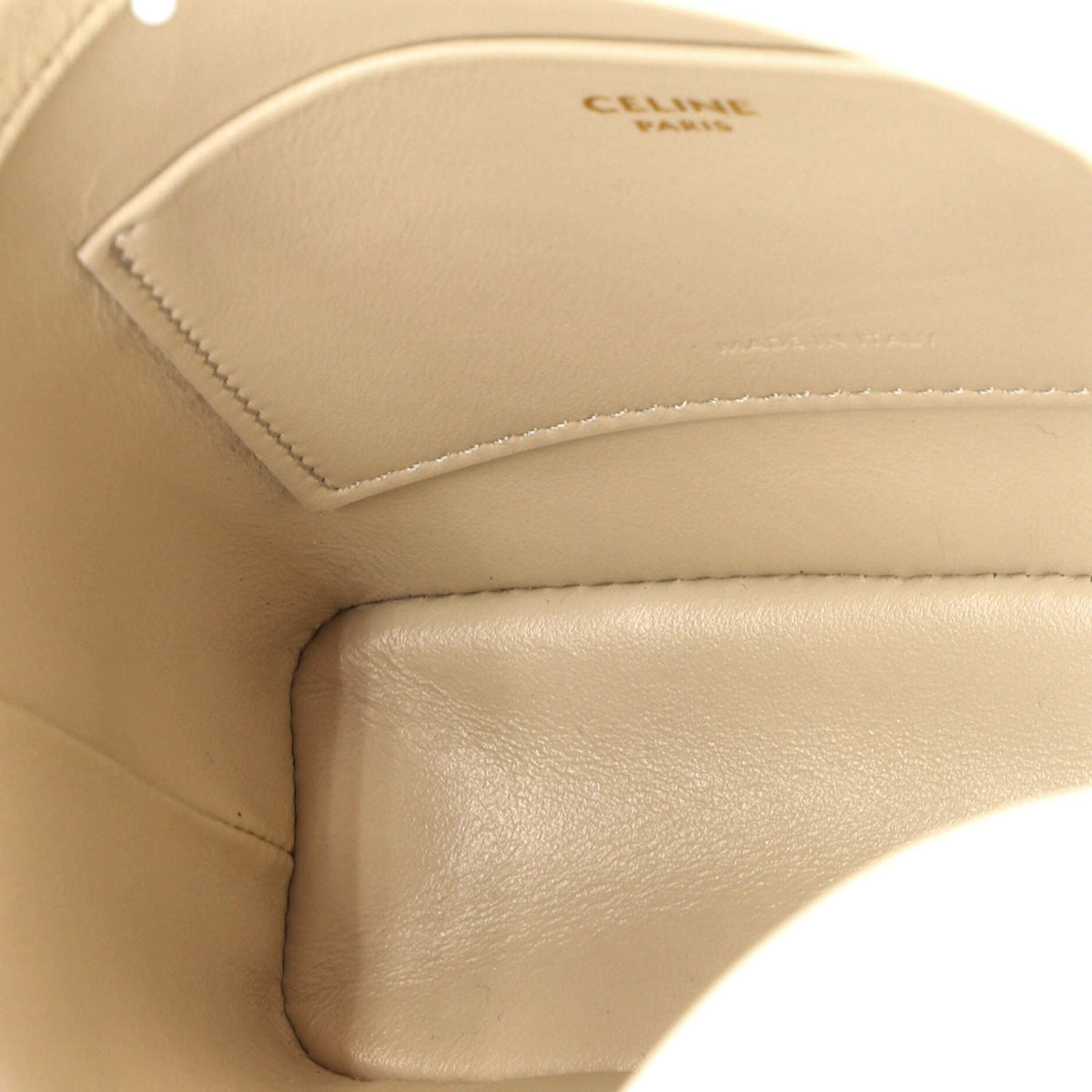 Triomphe Top Handle Slim Bucket Bag Leather Mini