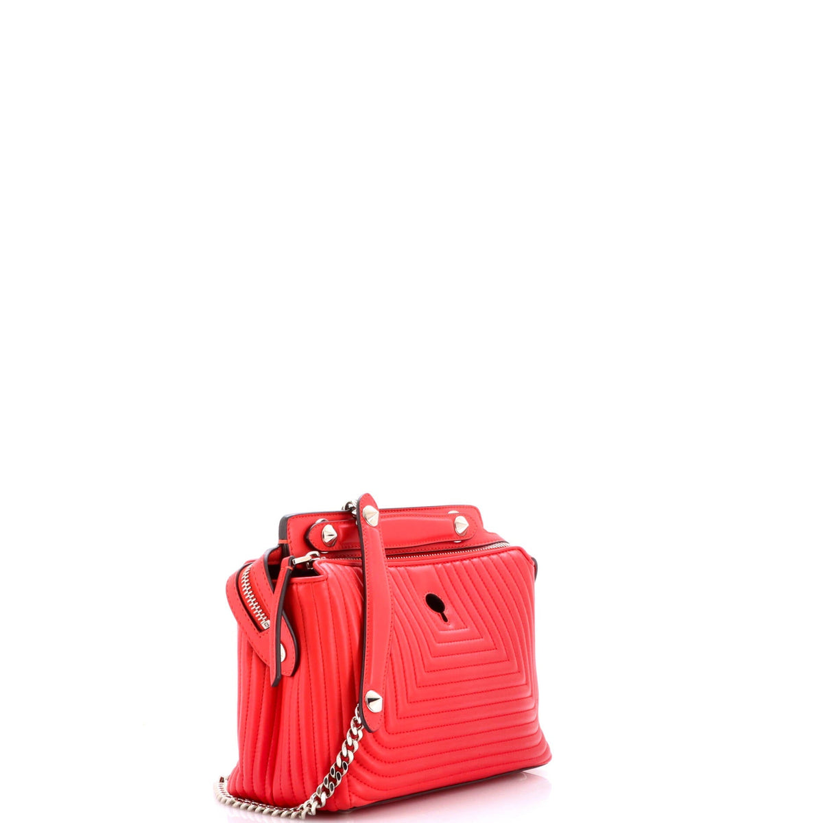 DotCom Click Shoulder Bag Quilted Leather Small