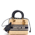 Lady Dior Bag Wicker and Oblique Canvas Medium