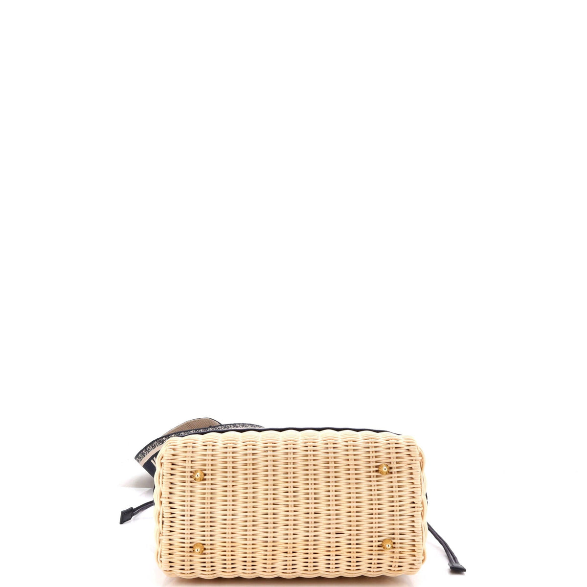 Lady Dior Bag Wicker and Oblique Canvas Medium
