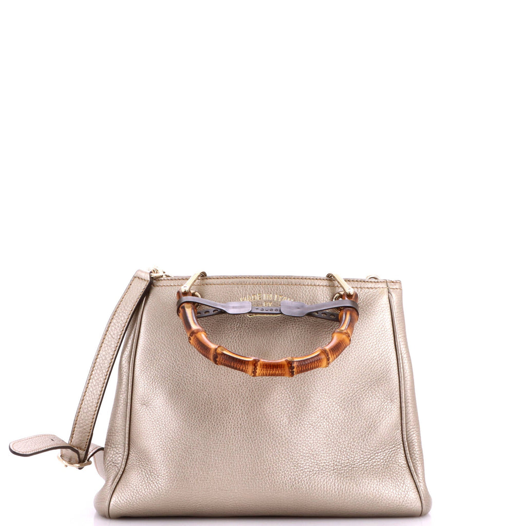 Bamboo Shopper Tote Leather Small
