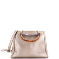 Bamboo Shopper Tote Leather Small