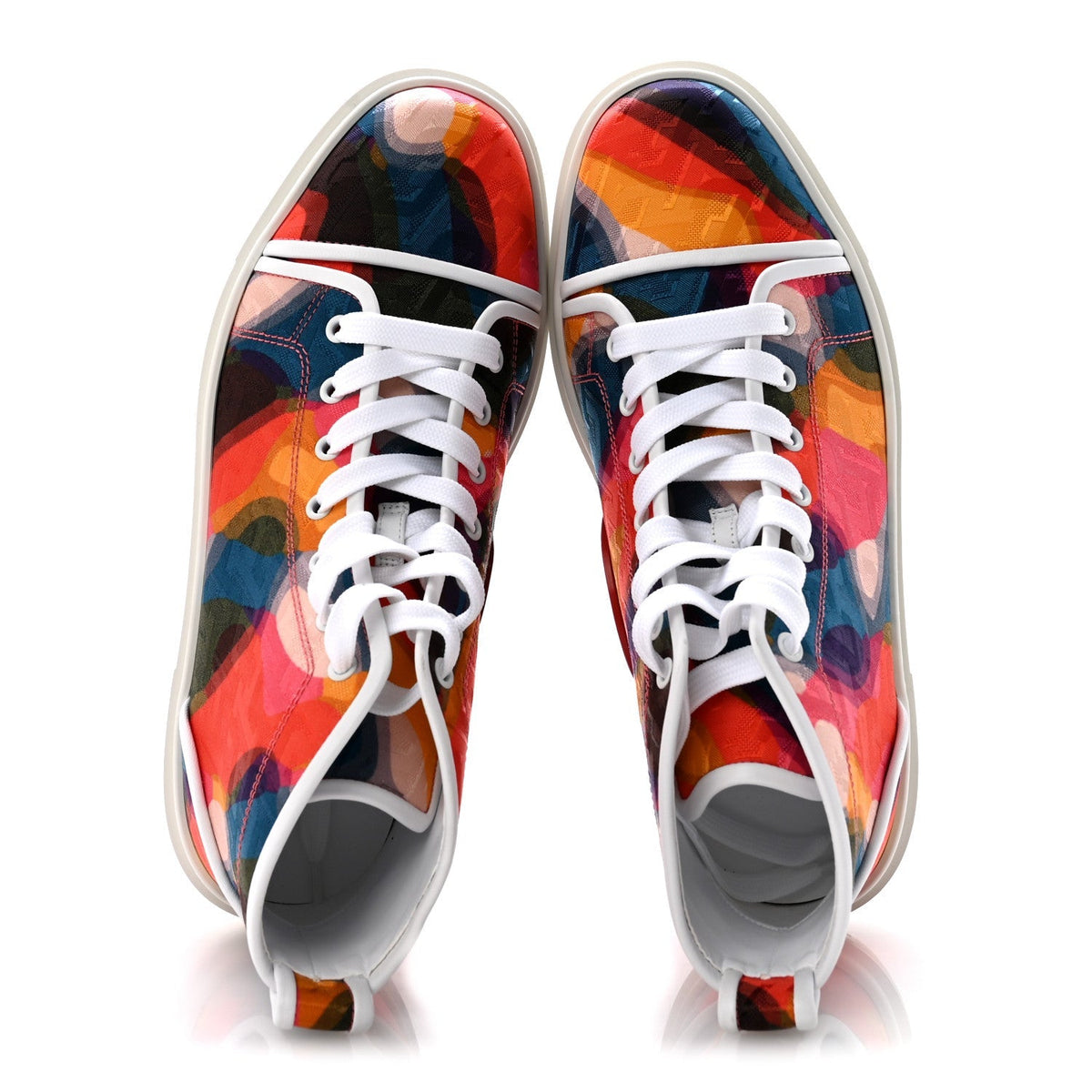 Canvas Nappa Mens Adolon High Top Sneakers 42.5 Multicolor