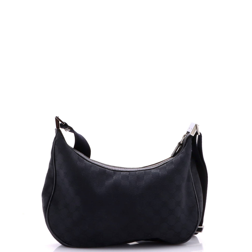 Saddle Zip Messenger Bag GG Canvas with Leather Medium
