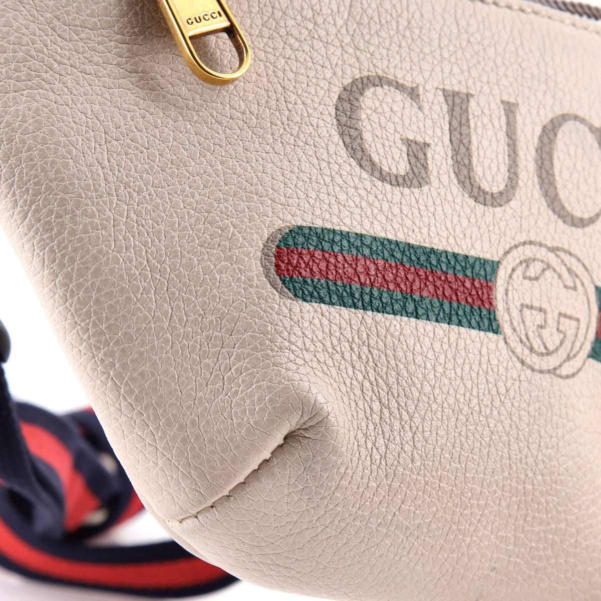 Logo Belt Bag Printed Leather Small