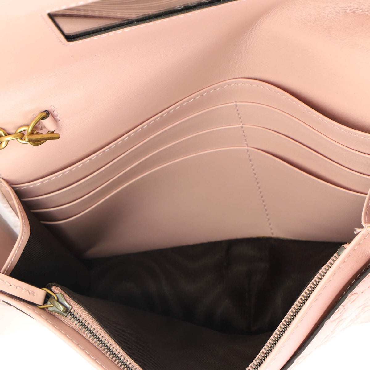 Crystal Cat Wallet on Chain Guccissima Leather