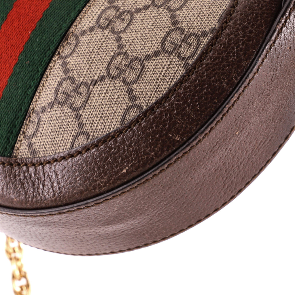 Ophidia Round Shoulder Bag GG Coated Canvas Mini