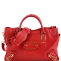 City Classic Metallic Edge Bag Leather Medium