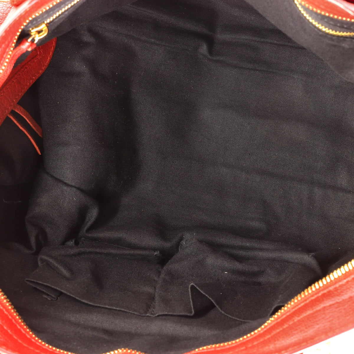 City Classic Metallic Edge Bag Leather Medium