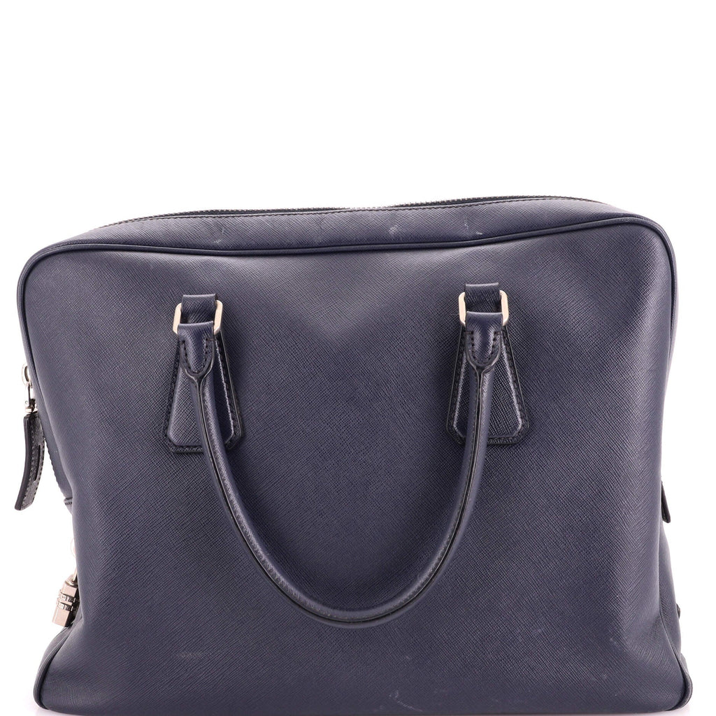 Zip Around Briefcase Saffiano Leather Large