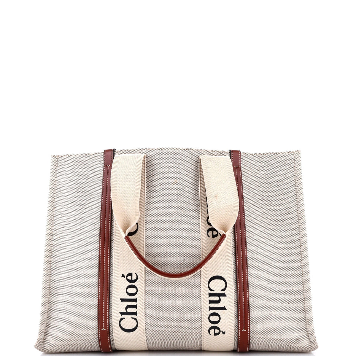 Woody Tote Canvas with Leather Large