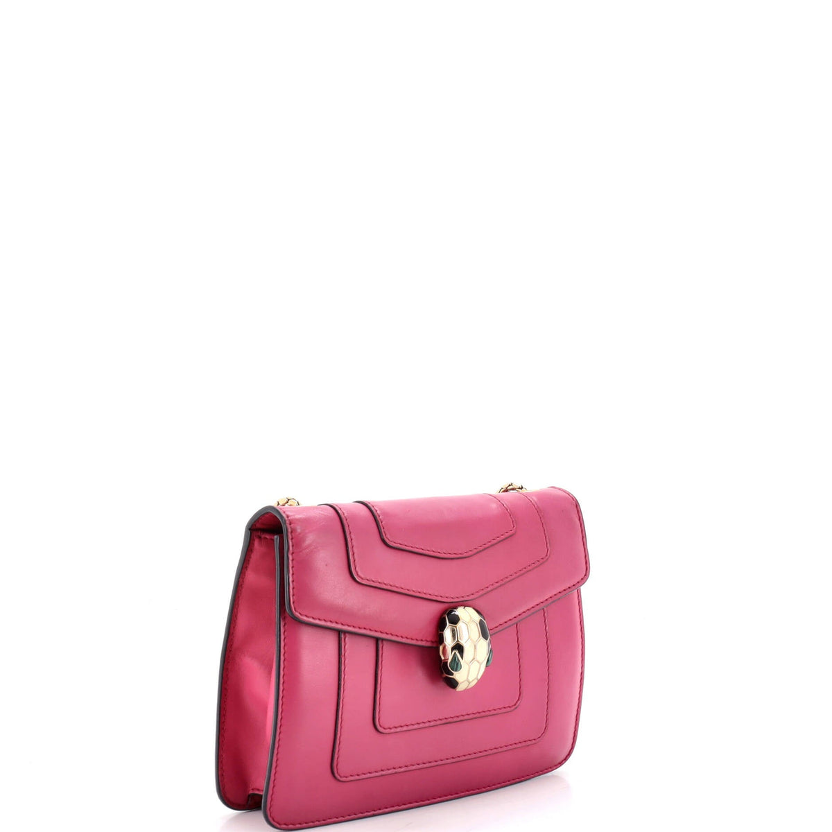 Serpenti Forever Square Shoulder Bag Leather Small