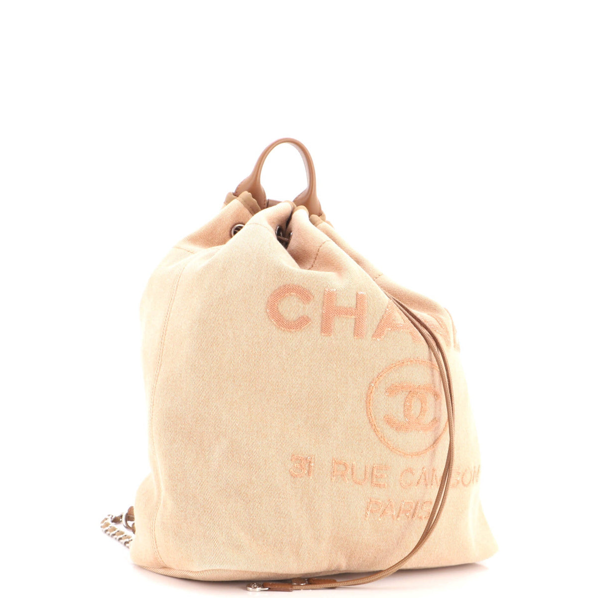 Deauville Backpack Canvas with Sequins Large
