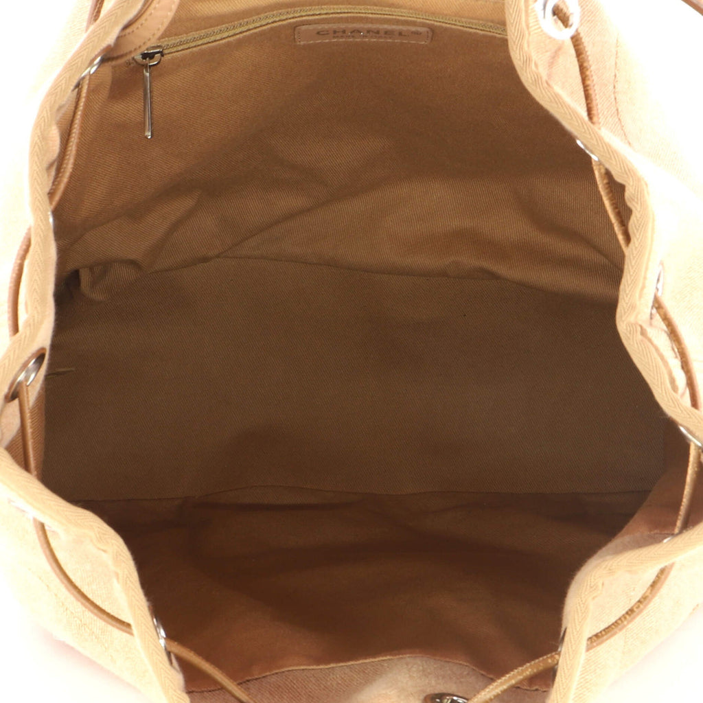 Deauville Backpack Canvas with Sequins Large