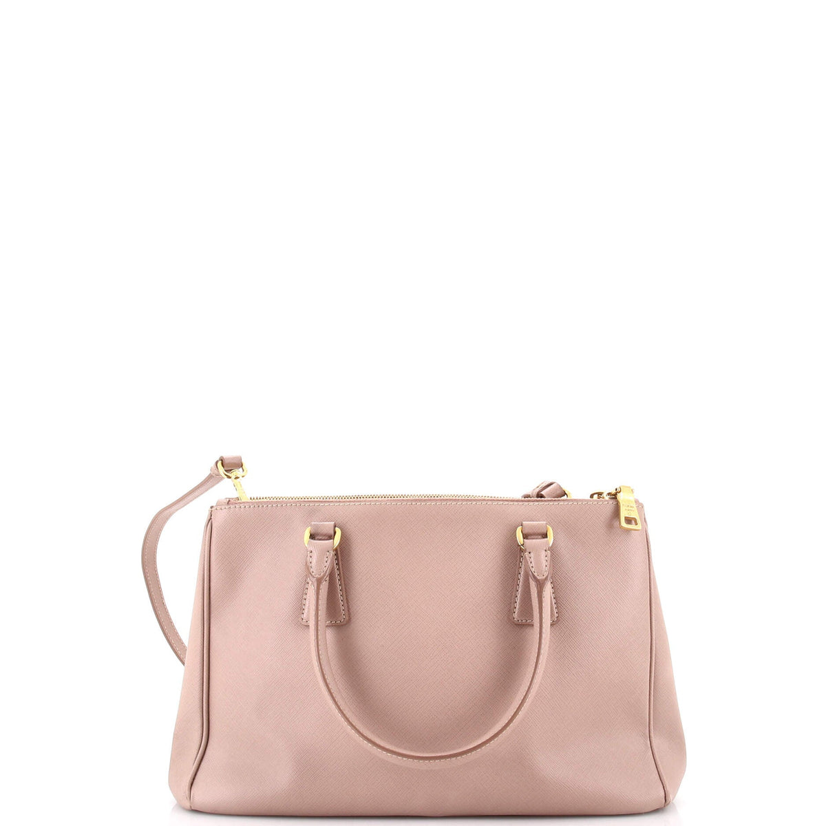 Double Zip Lux Tote Saffiano Leather Small