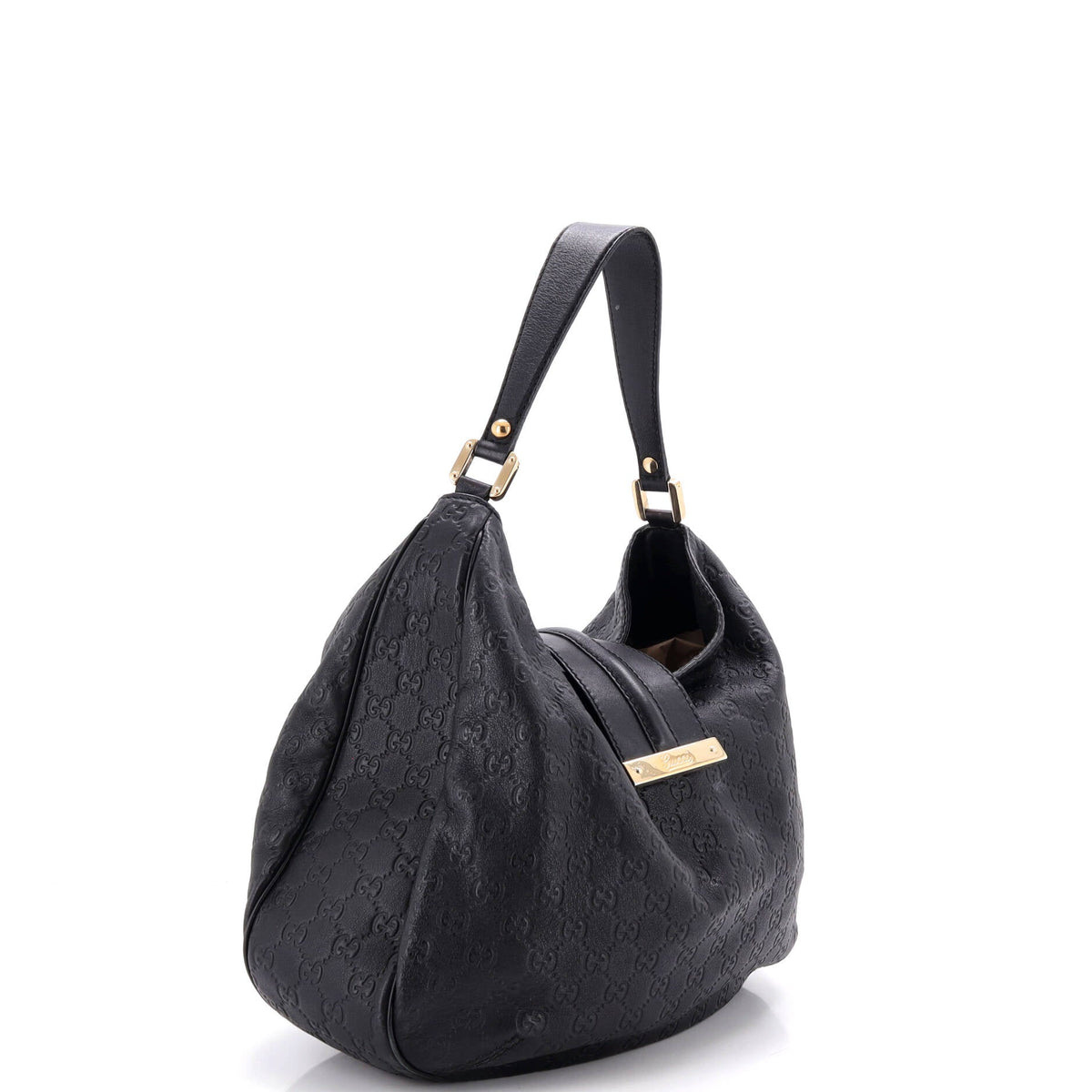 New Ladies Web Hobo Guccissima Leather Medium