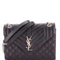 Classic Monogram Envelope Satchel Mixed Matelasse Leather Medium