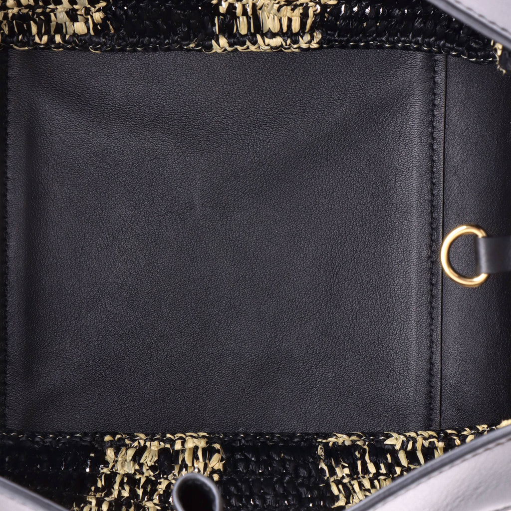 Paula's Ibiza Hammock Bag Raffia and Leather Compact