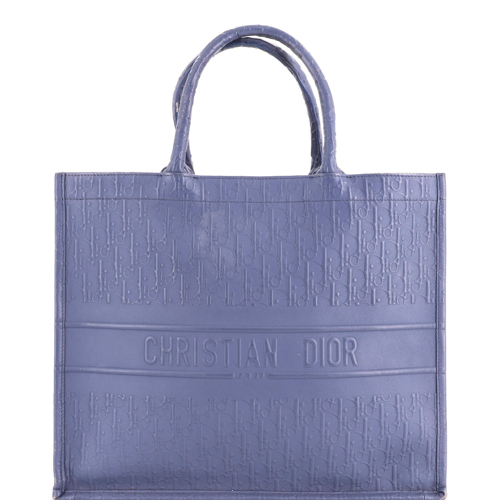 Book Tote Oblique Embossed Calfskin Large