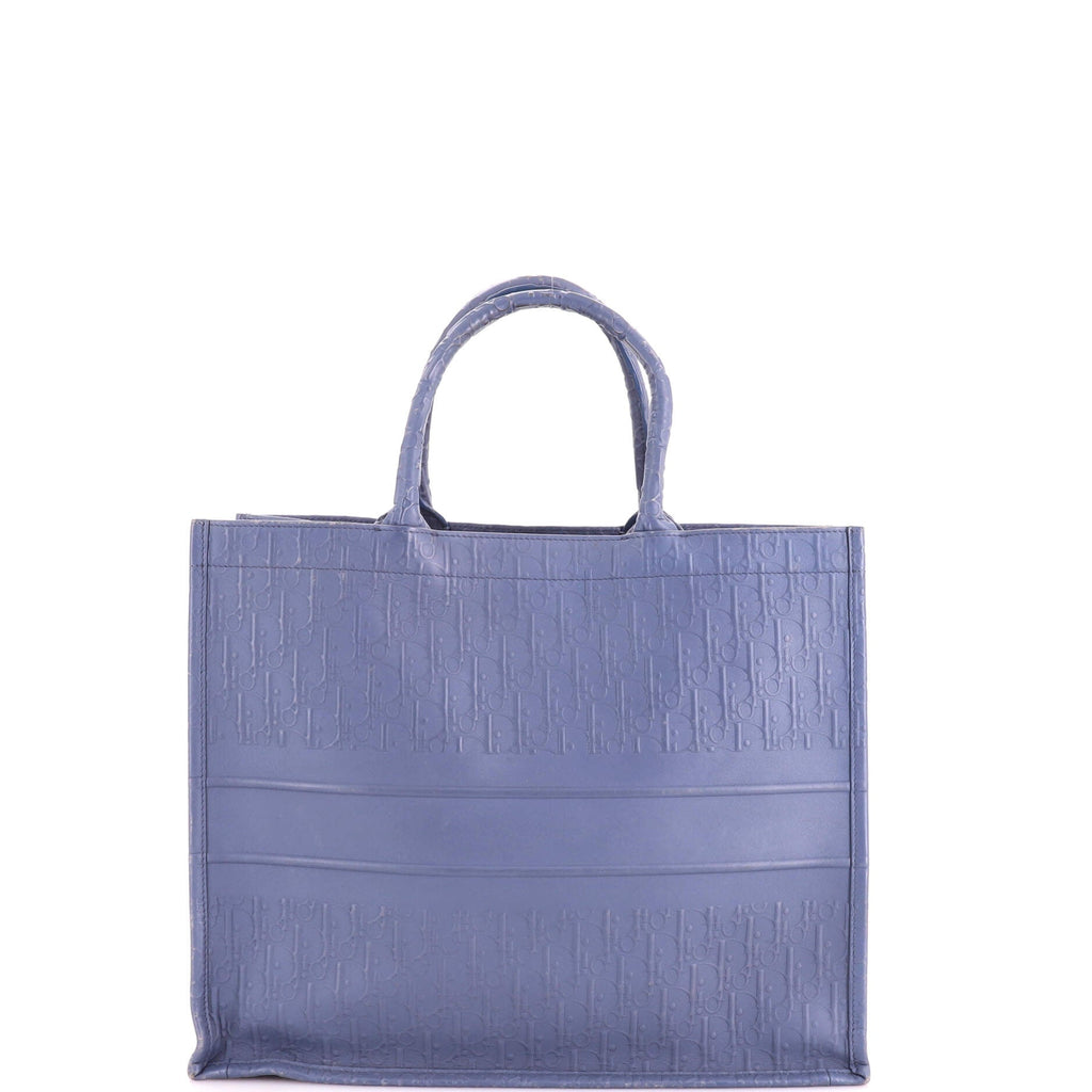 Book Tote Oblique Embossed Calfskin Large