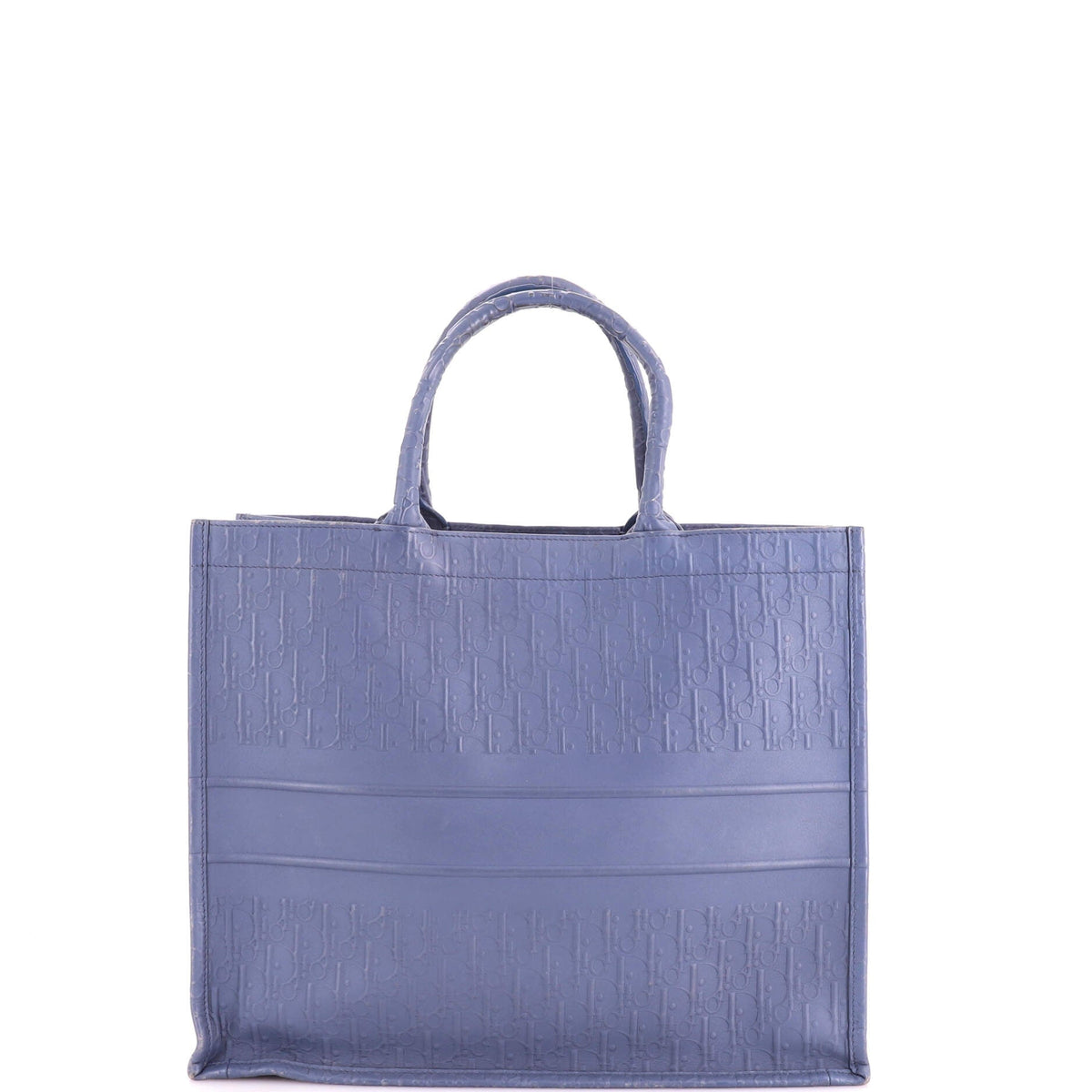 Book Tote Oblique Embossed Calfskin Large