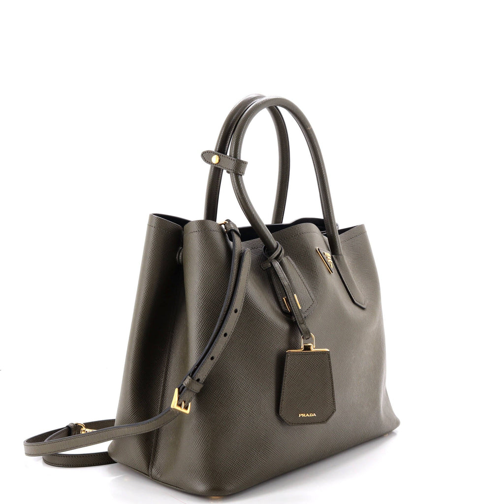 Cuir Double Tote Saffiano Leather Medium