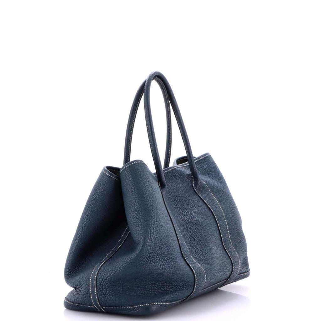 Garden Party Tote Leather with Printed Interior 36