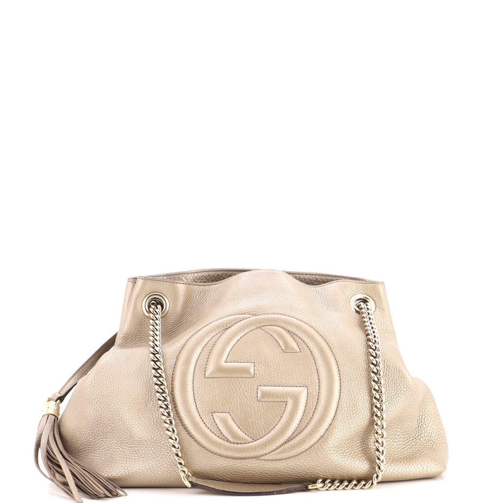 Soho Chain Strap Shoulder Bag Leather Medium