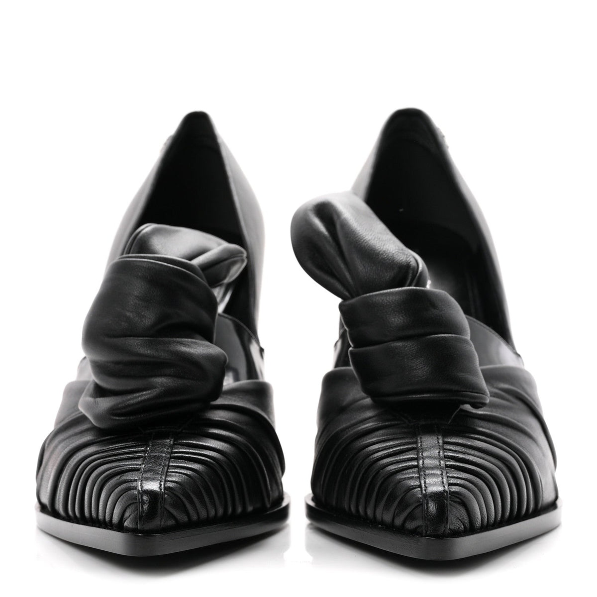Calfskin Knot Pumps 37 Black