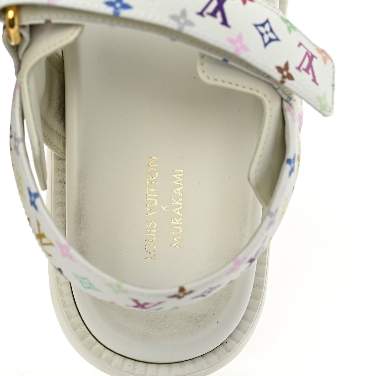 LV X TM Monogram Multicolor Sunset Flat Sandals 39 White