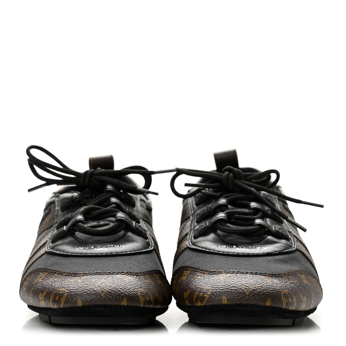 Monogram Calfskin Womens LV Sneakerina 41 Black