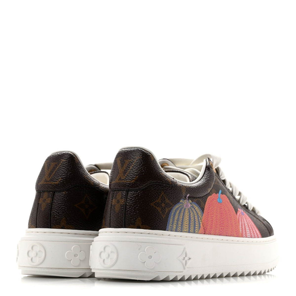LV X YK Monogram Pumpkin Time Out Sneakers 36.5