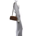 Suede Padded Regular Arcadie Top Handle Bag Cacao